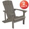 Flash Furniture Gray Poly Resin Adirondack 2 Pk 2-JJ-C14501-LTG-GG - alternate 10